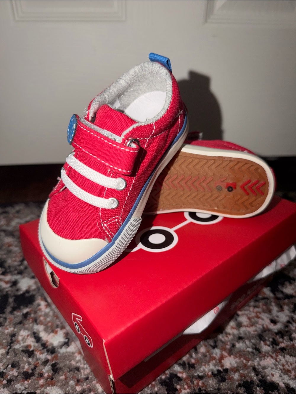 NIB ❤️ Red Canvas Sneakers | See Kai Run Stevie II size 5